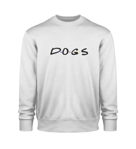 Herren Sweatshirt vegan aus Bio-Baumwolle in Hellgrau mit herzlichem Dogs-Design