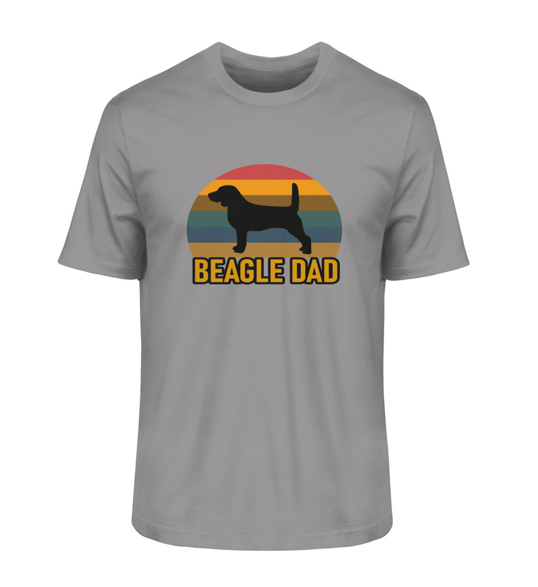 Beagle Dad Herren-T-Shirt in Mittelgrau aus Bio-Baumwolle – ideal für alle, die ihren Vierbeiner lieben