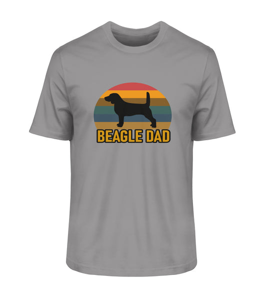 Beagle Dad Herren-T-Shirt in Mittelgrau aus Bio-Baumwolle – ideal für alle, die ihren Vierbeiner lieben