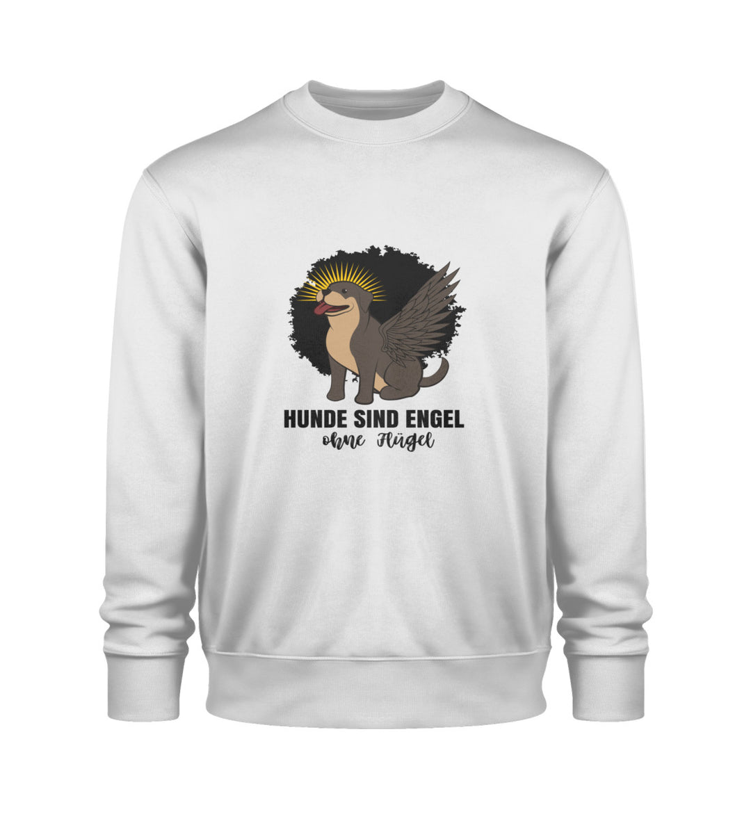 Hunde sind Engel ohne Flügel Sweatshirt in Hellgrau.
Für die wahren Hundeliebhaber! Trage dieses hellgraue Sweatshirt als Hommage an unsere treuen Freunde und setze dich für den Tierschutz ein