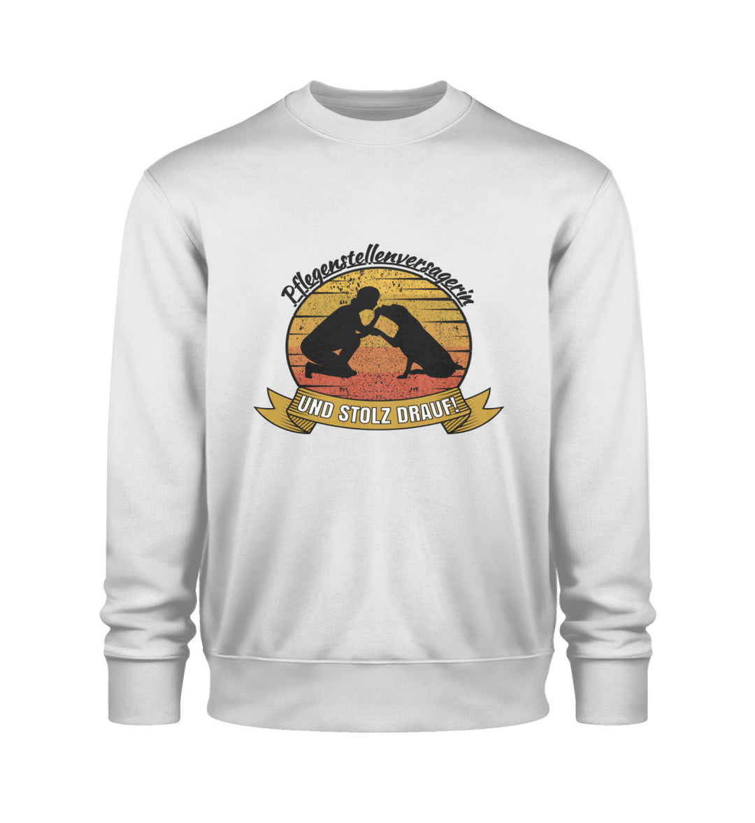 Hellgraues Pflegestellenversagerin Tierschutz Sweatshirt – Ein Statement für Tierfreunde, die sich mit Humor und Herz für den Tierschutz einsetzen