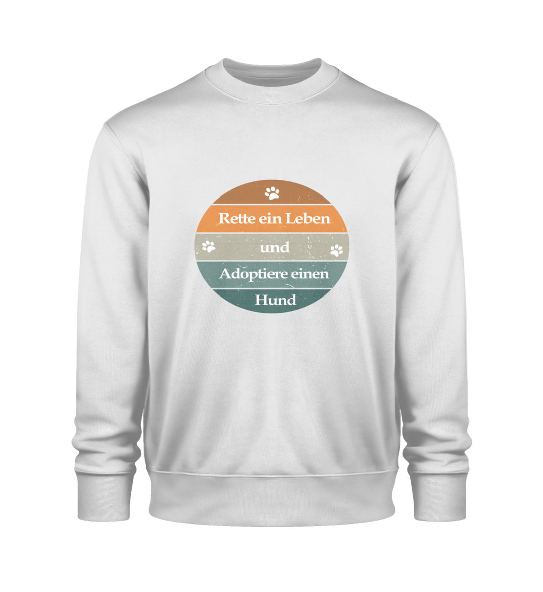 Rette ein Leben Sweatshirt in Hellgrau – Trage den Tierschutz stolz auf deiner Brust und setze mit nachhaltiger Mode ein Zeichen