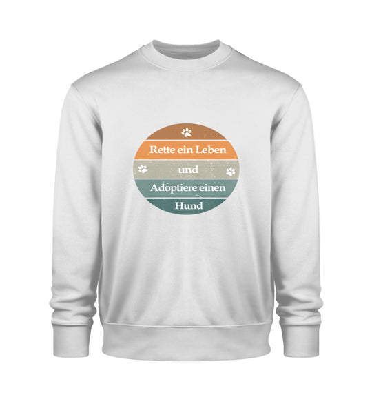 Rette ein Leben Sweatshirt in Hellgrau – Trage den Tierschutz stolz auf deiner Brust und setze mit nachhaltiger Mode ein Zeichen
