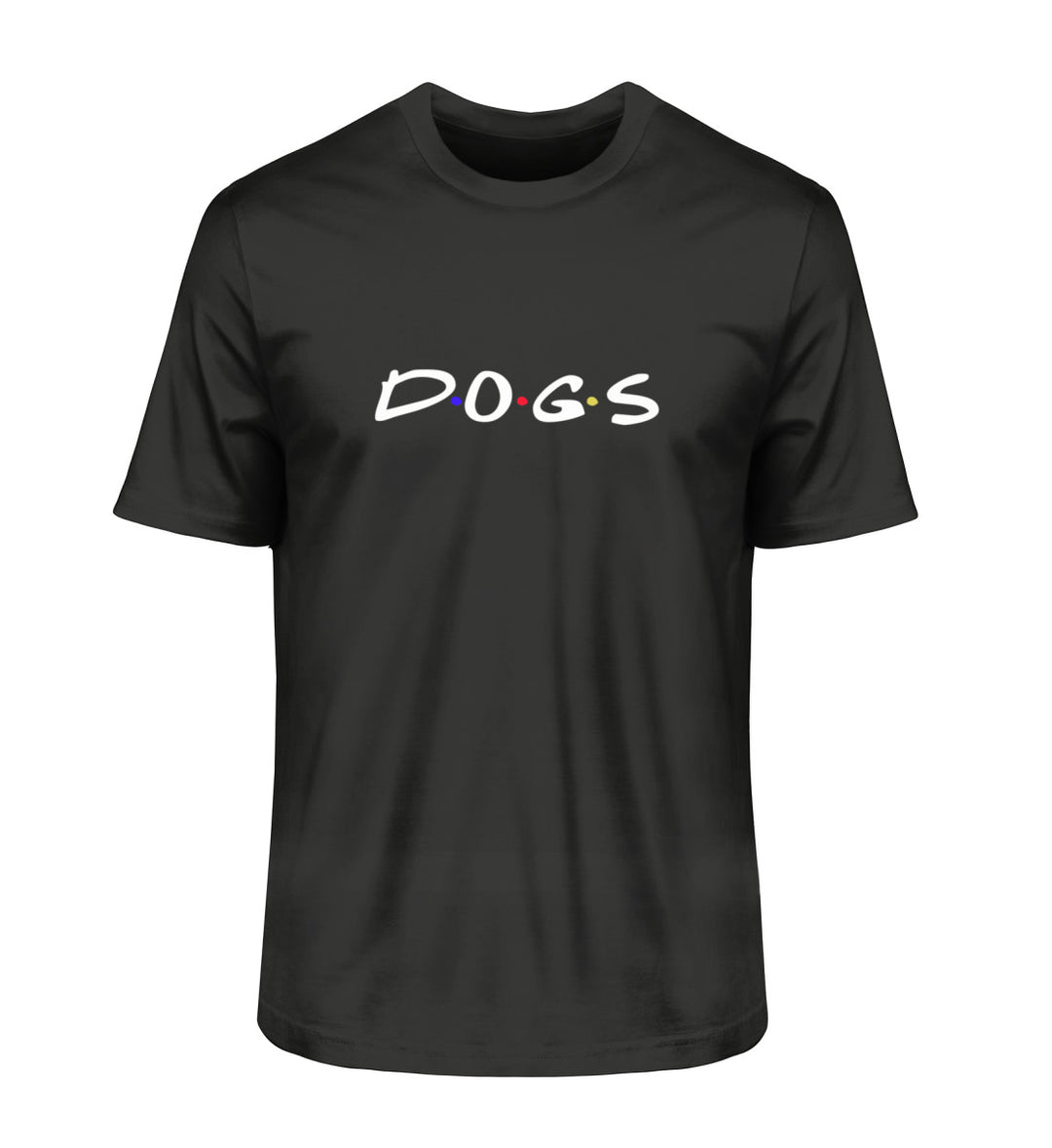 Schwarzes veganes Herren T-Shirt aus Bio-Baumwolle mit Dogs-Design