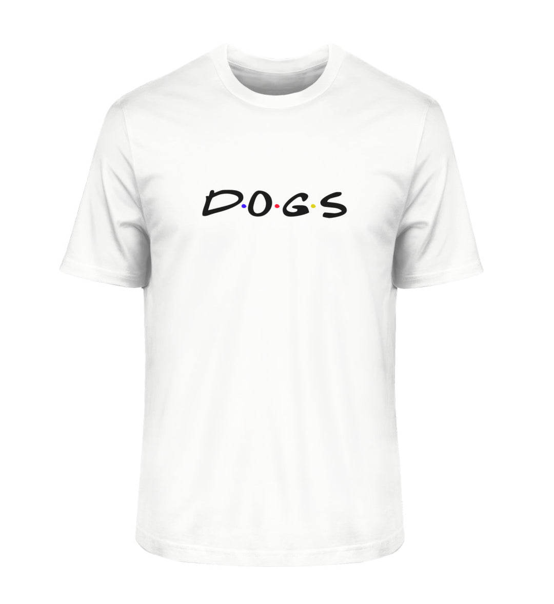 Veganes Herren T-Shirt aus Bio-Baumwolle in Weiß mit Dogs-Design – nachhaltig & tierfreundlich