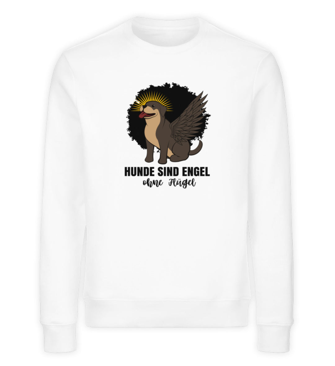 Hunde sind Engel ohne Flügel Herren Sweatshirt in weiß