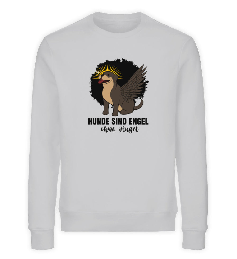 Hunde sind Engel ohne Flügel Herren Sweatshirt in Grau (Meliert)