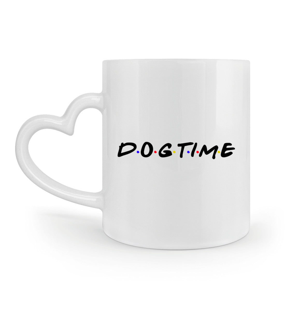 Dogtime Tasse mit Herzhenkel in weiß