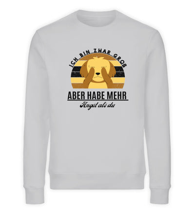 Ich bin zwar groß aber habe mehr Angst als du Herren Sweatshirt in Grau (Meliert)