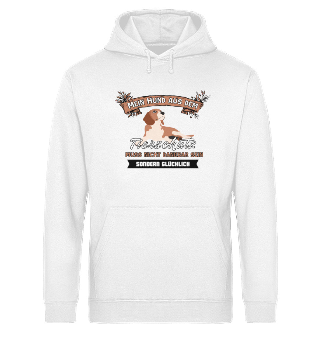 Mein Hund aus dem Tierschutz Herren Hoodie in weiß