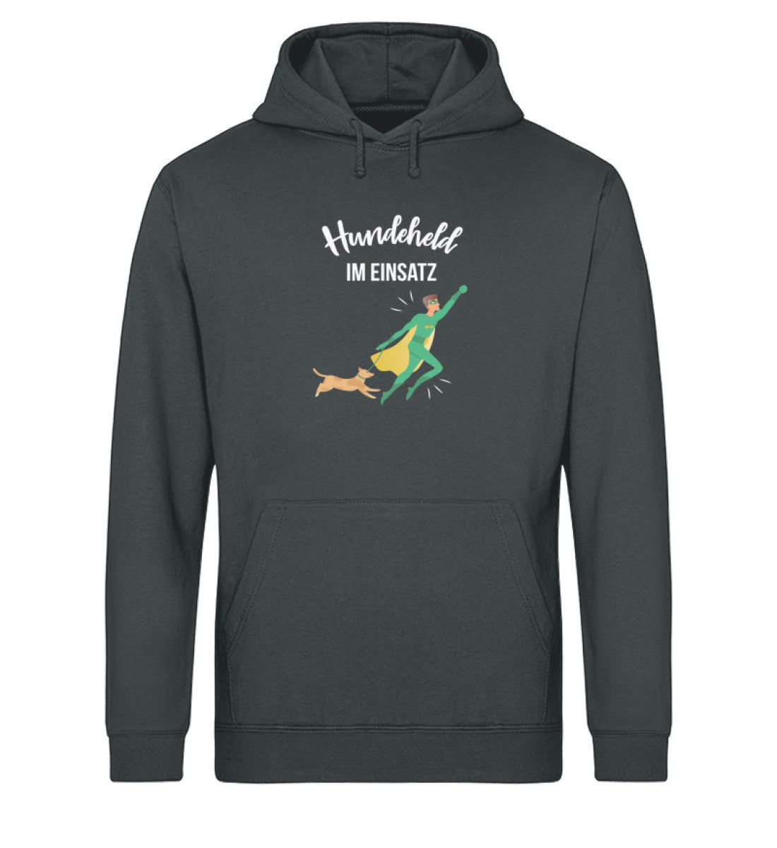 Hundeheld im Einsatz Herren Hoodie in India Ink Grey