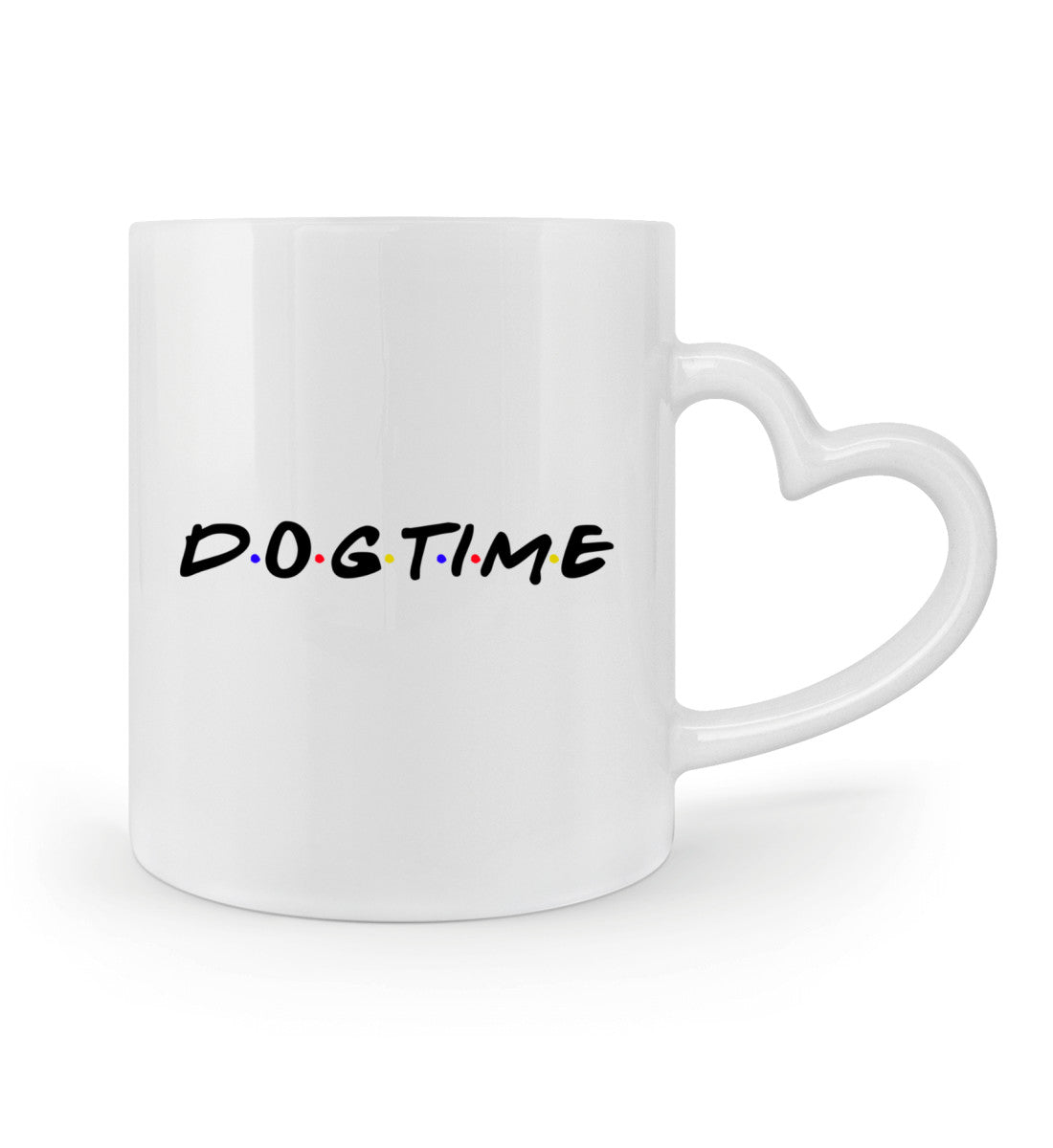 Dogtime Tasse mit Herzhenkel in weiß