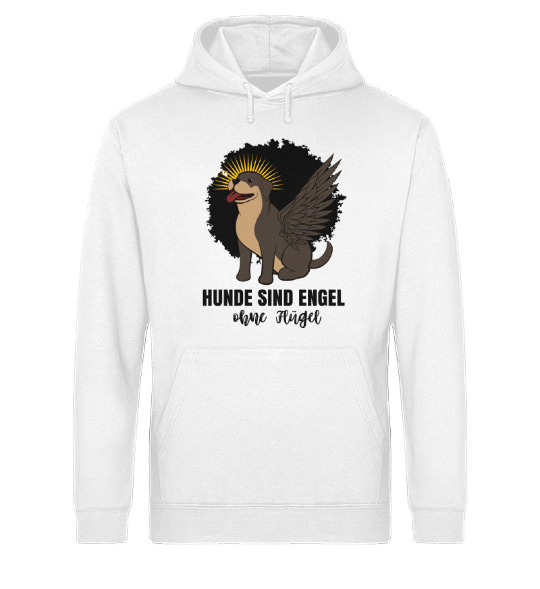 Hunde sind Engel ohne Flügel Damen Hoodie in weiß