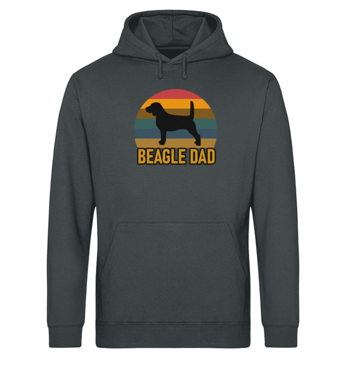 Beagle Dad Herren Hoodie in India Ink Grey