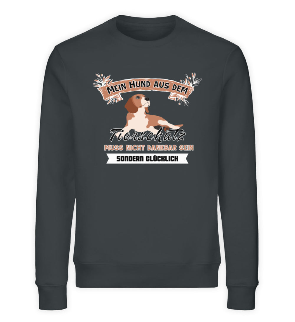 Mein Hund aus dem Tierschutz Herren Sweatshirt in India Ink Grey