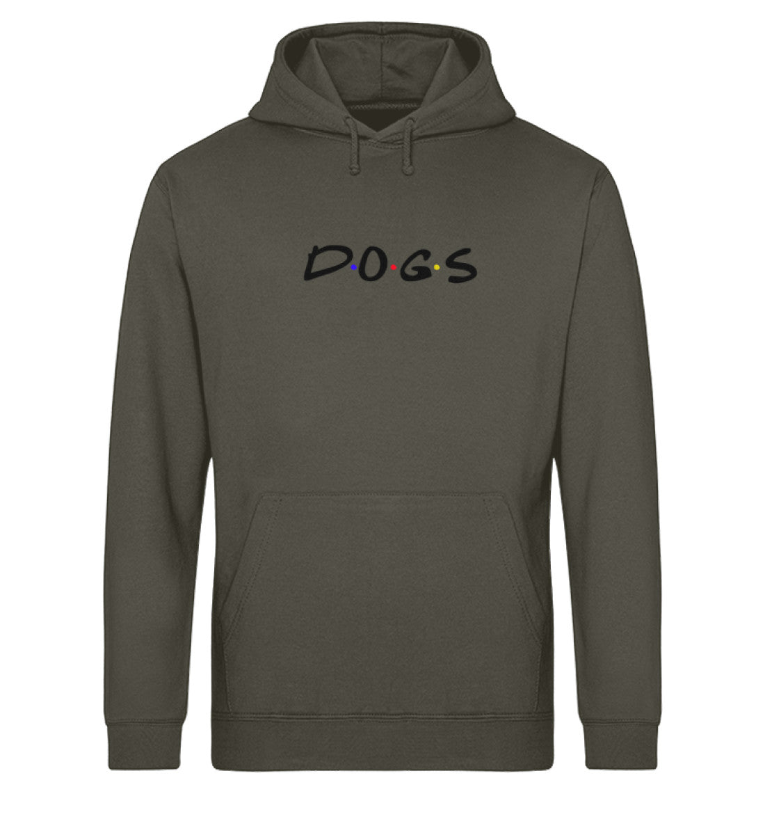 Dogs Herren Hoodie in Khaki