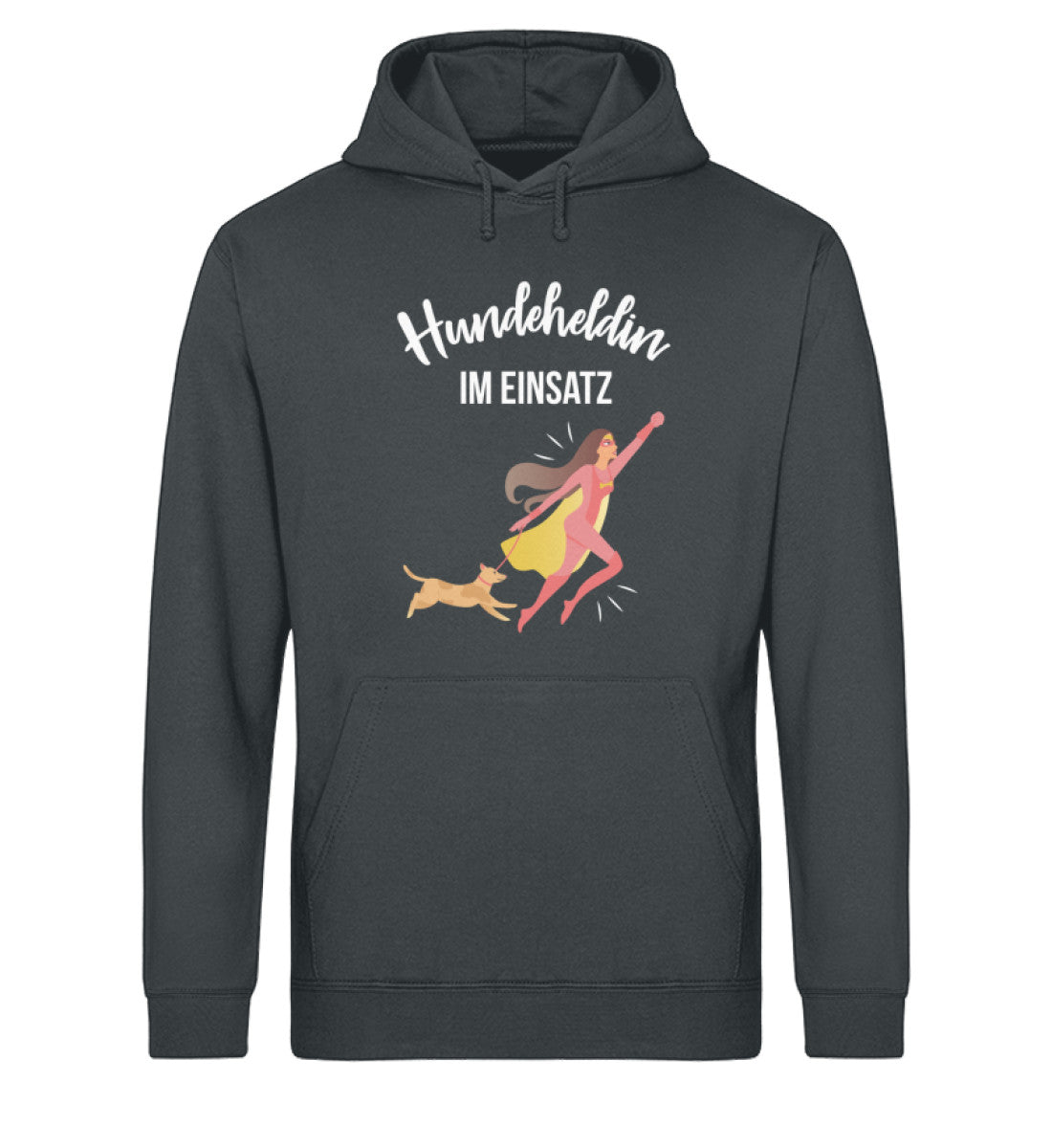 Hundeheldin im Einsatz Damen Hoodie in India Ink Grey