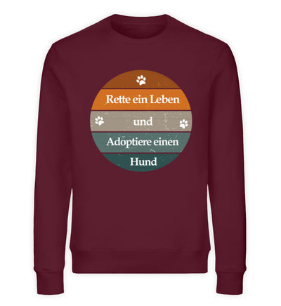 Rette ein Leben Damen Sweatshirt in Burgundy