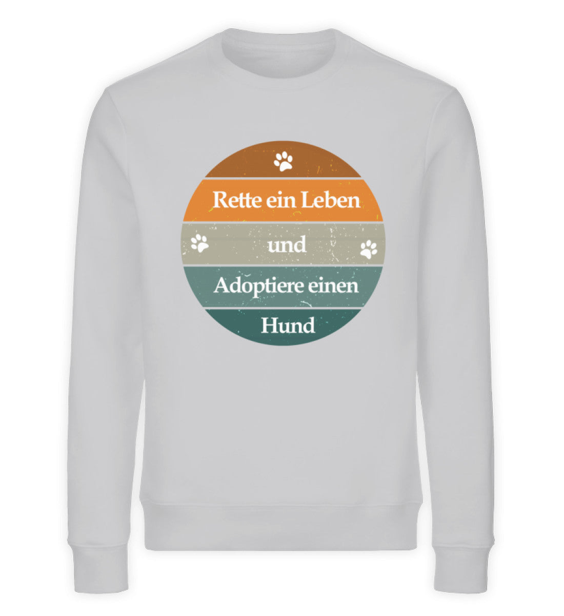 Rette ein Leben Damen Sweatshirt in Grau (Meliert)