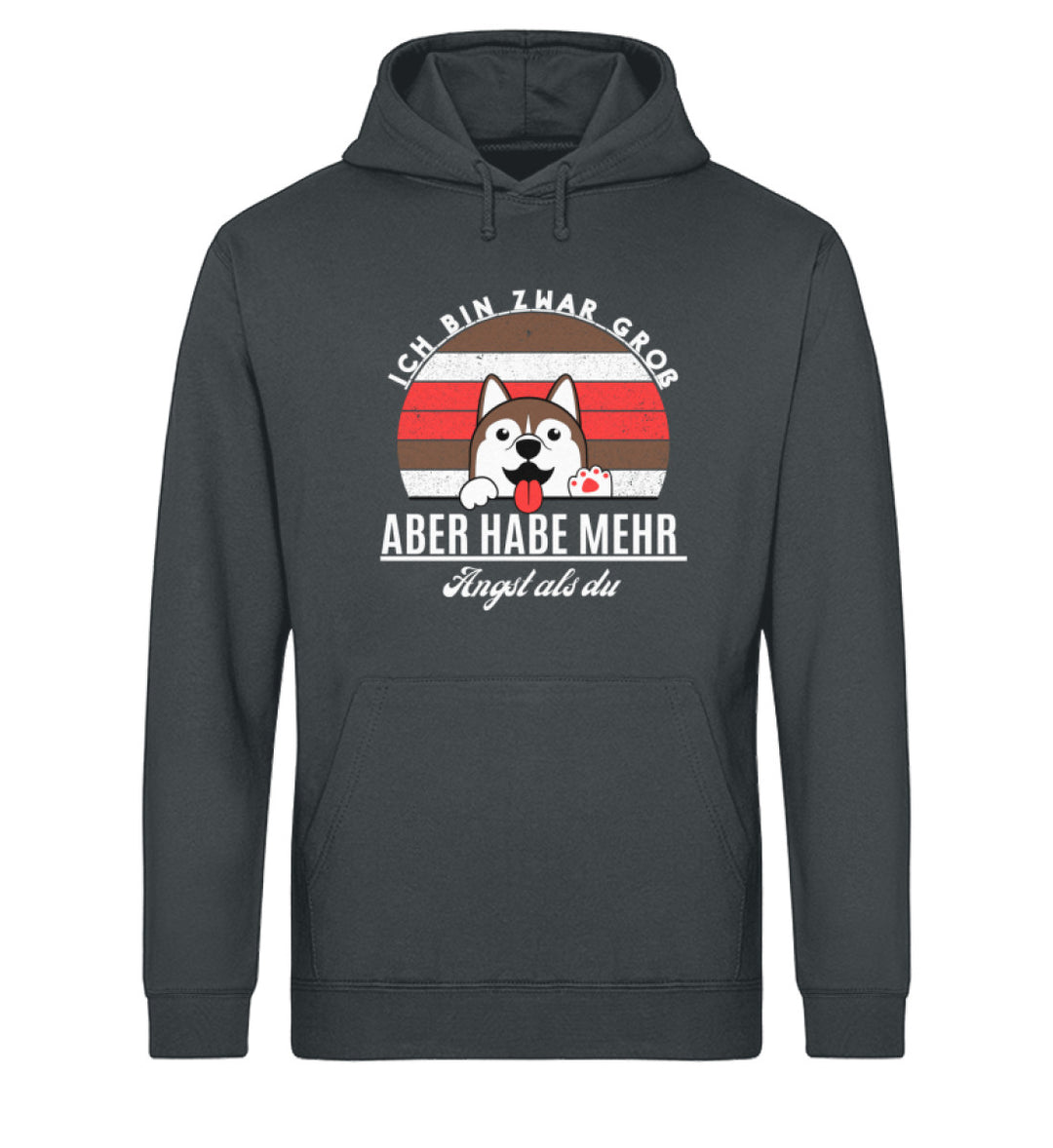 Ich bin zwar groß aber habe mehr Angst als du Damen Hoodie in India Ink Grey