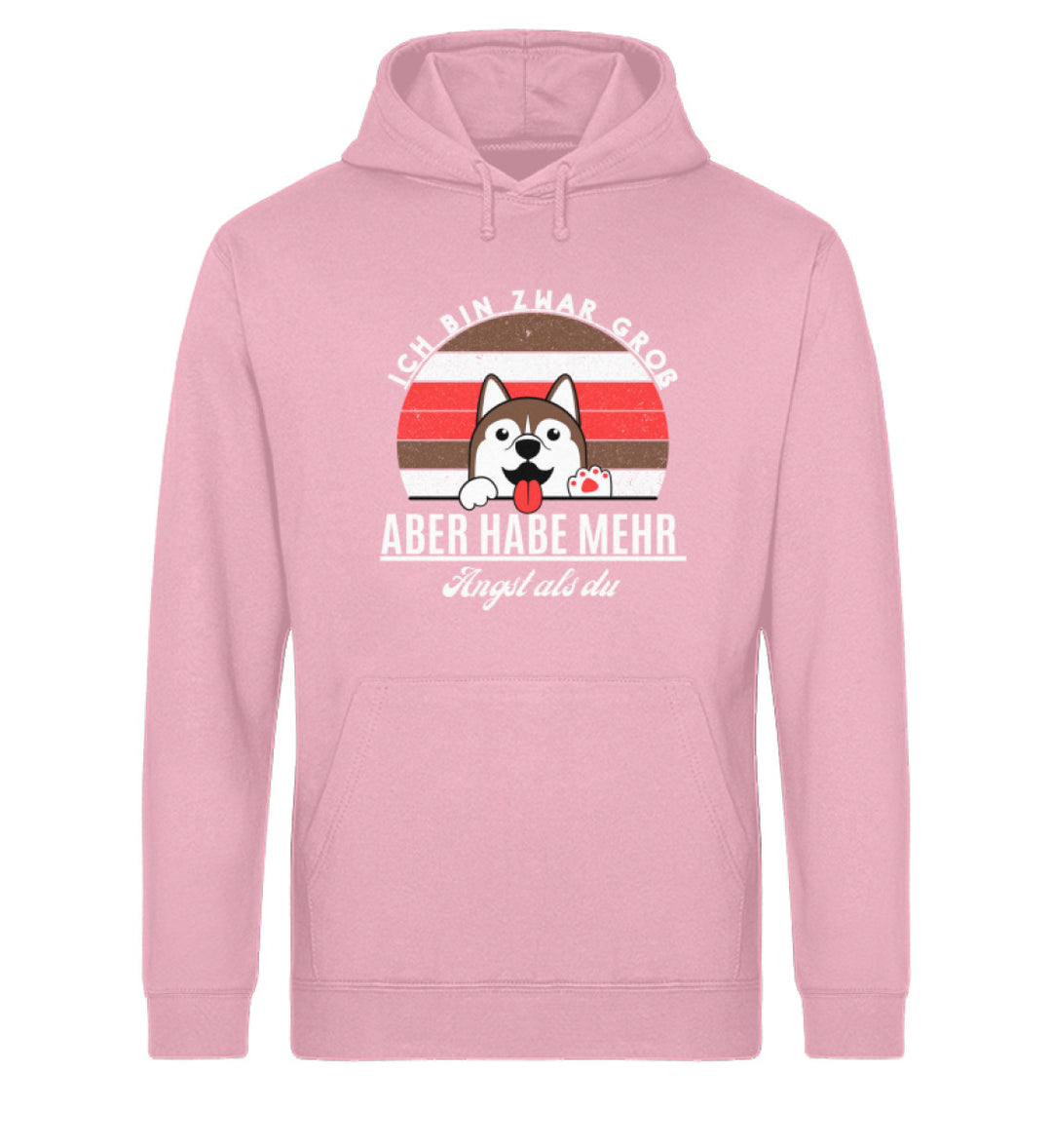 Ich bin zwar groß aber habe mehr Angst als du Damen Hoodie in Cotton Pink