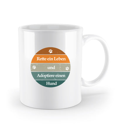 Rette ein Leben Tasse Standard in weiß