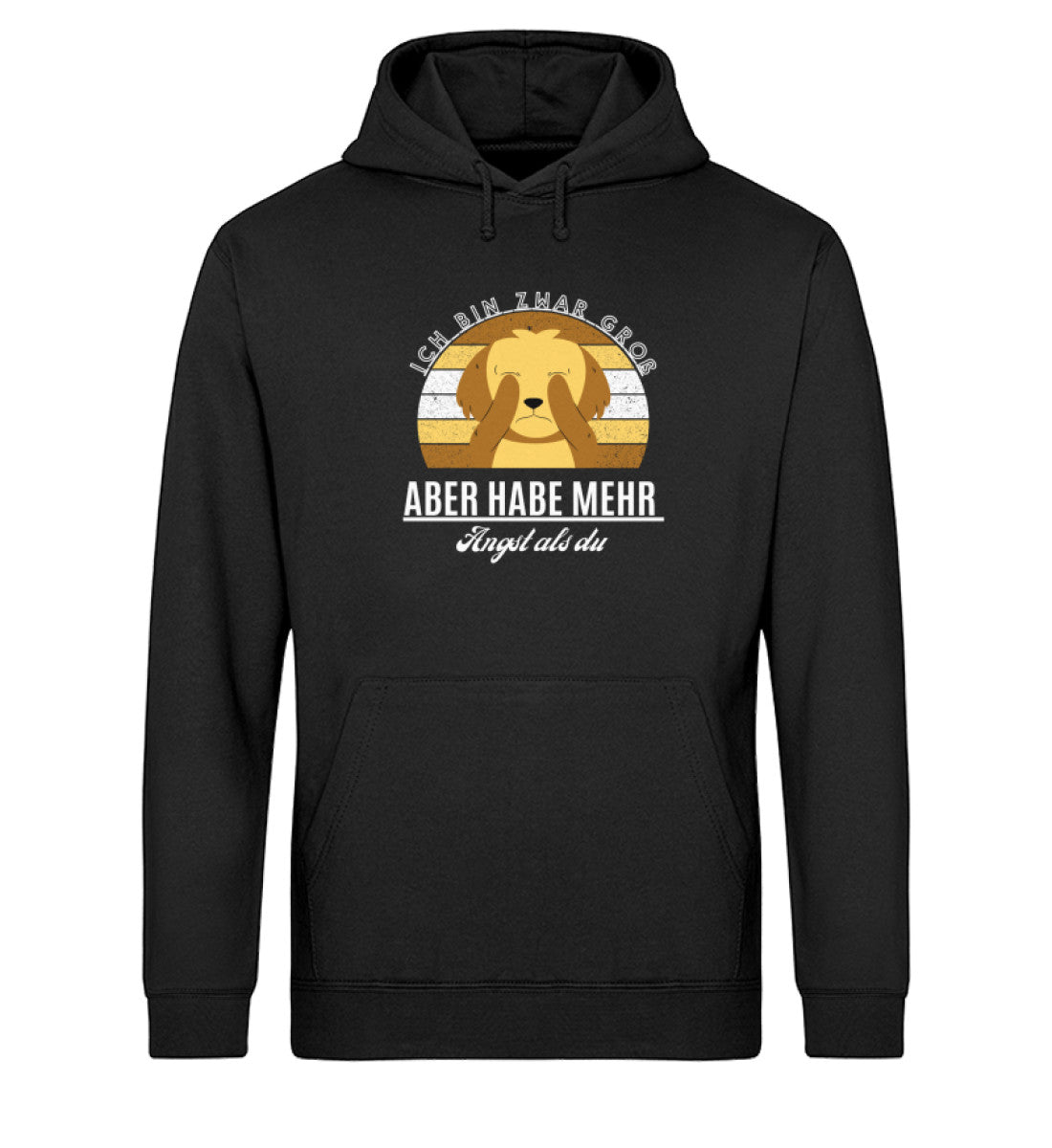 Ich bin zwar groß aber habe mehr Angst als du Herren Hoodie in Schwarz