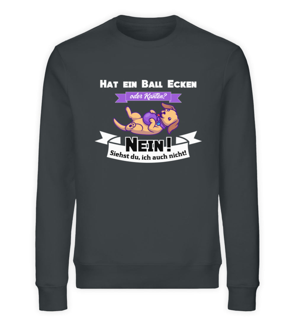 Hat ein Ball Ecken oder Kanten Herren Sweatshirt in India Ink Grey