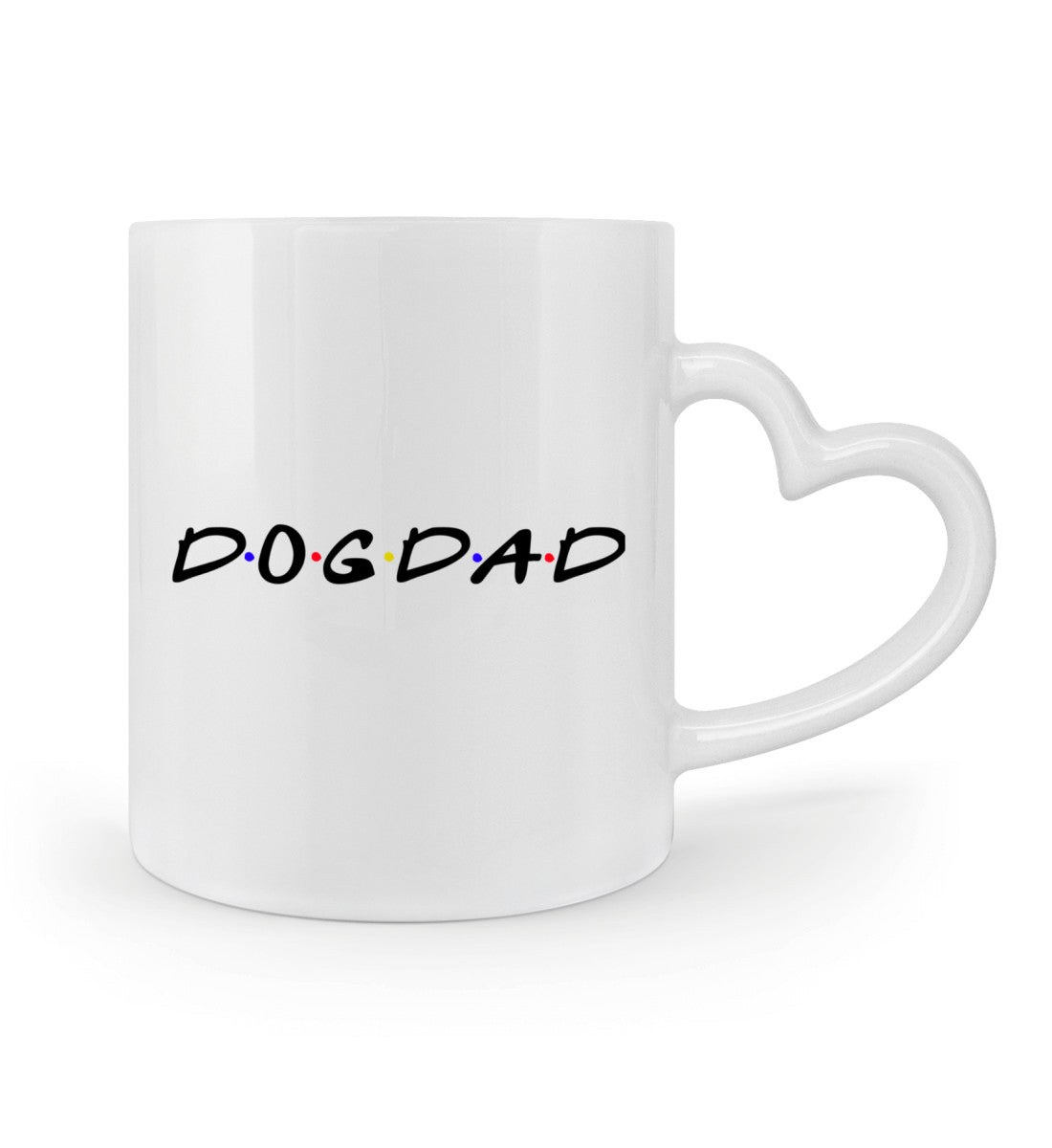 Dogdad Tasse mit Herzhenkel in weiß