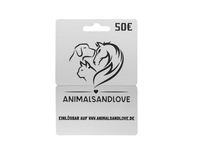 Geschenkkarte von animalsandlove über 50€, einlösbar auf animalsandlove.de