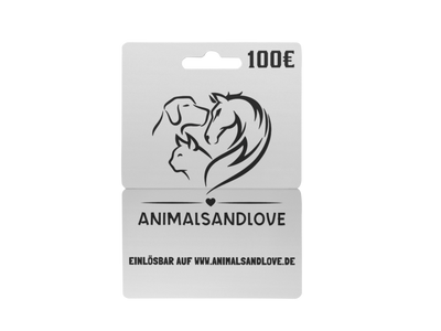 Geschenkkarte von animalsandlove über 100€, einlösbar auf animalsandlove.de