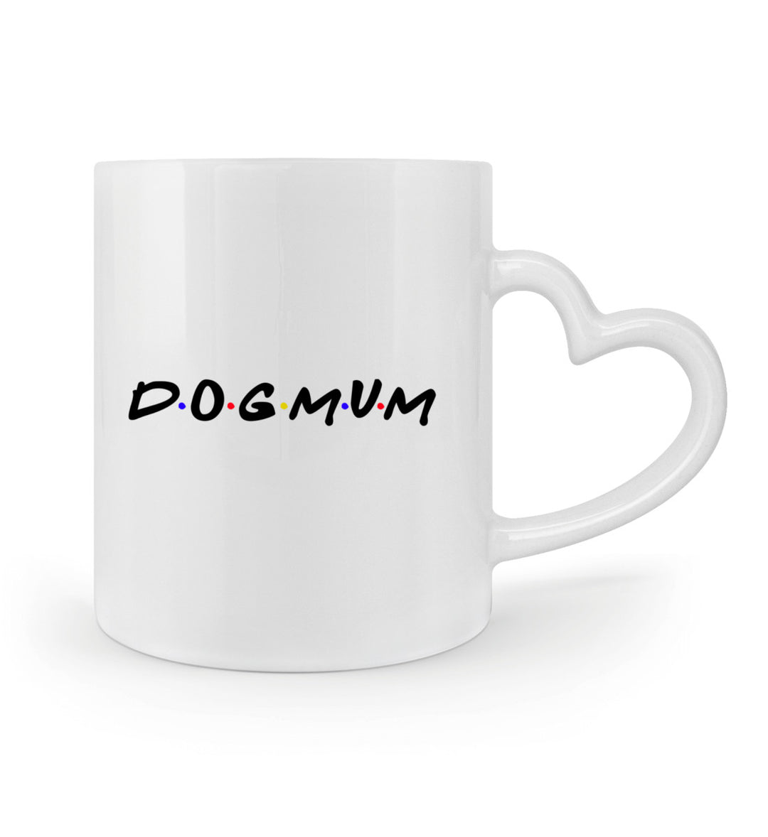Dogmum-Design auf der Herzhenkel-Tasse (300 ml) – für Hundemütter und Tierschutz-Fans. Beginne den Tag mit einer Tasse voller Liebe.