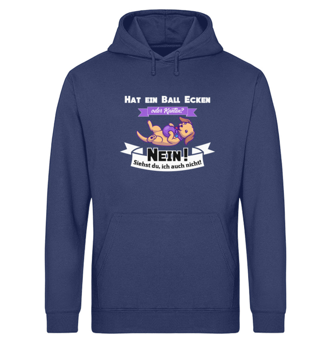 Hat ein Ball Ecken oder Kanten Herren Hoodie in French Navy