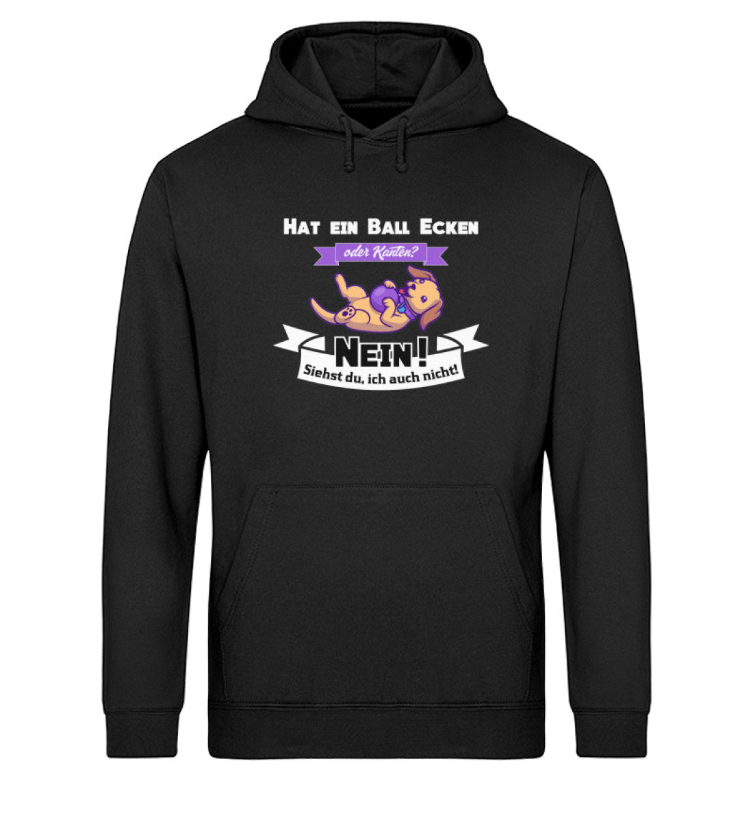 Hat ein Ball Ecken oder Kanten Herren Hoodie in Schwarz