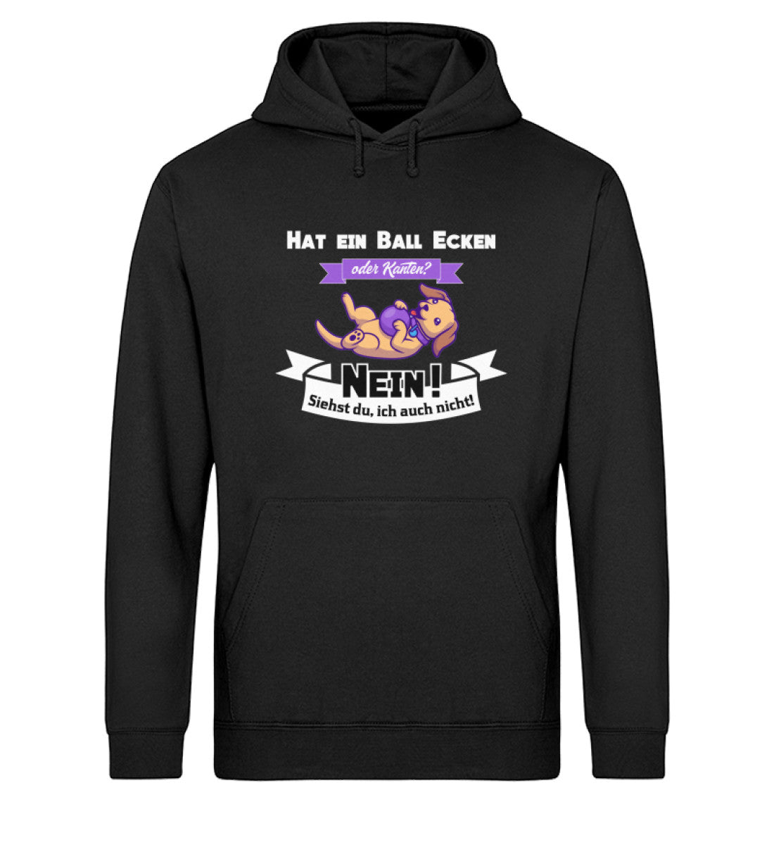 Hat ein Ball Ecken oder Kanten Damen Hoodie in schwarz