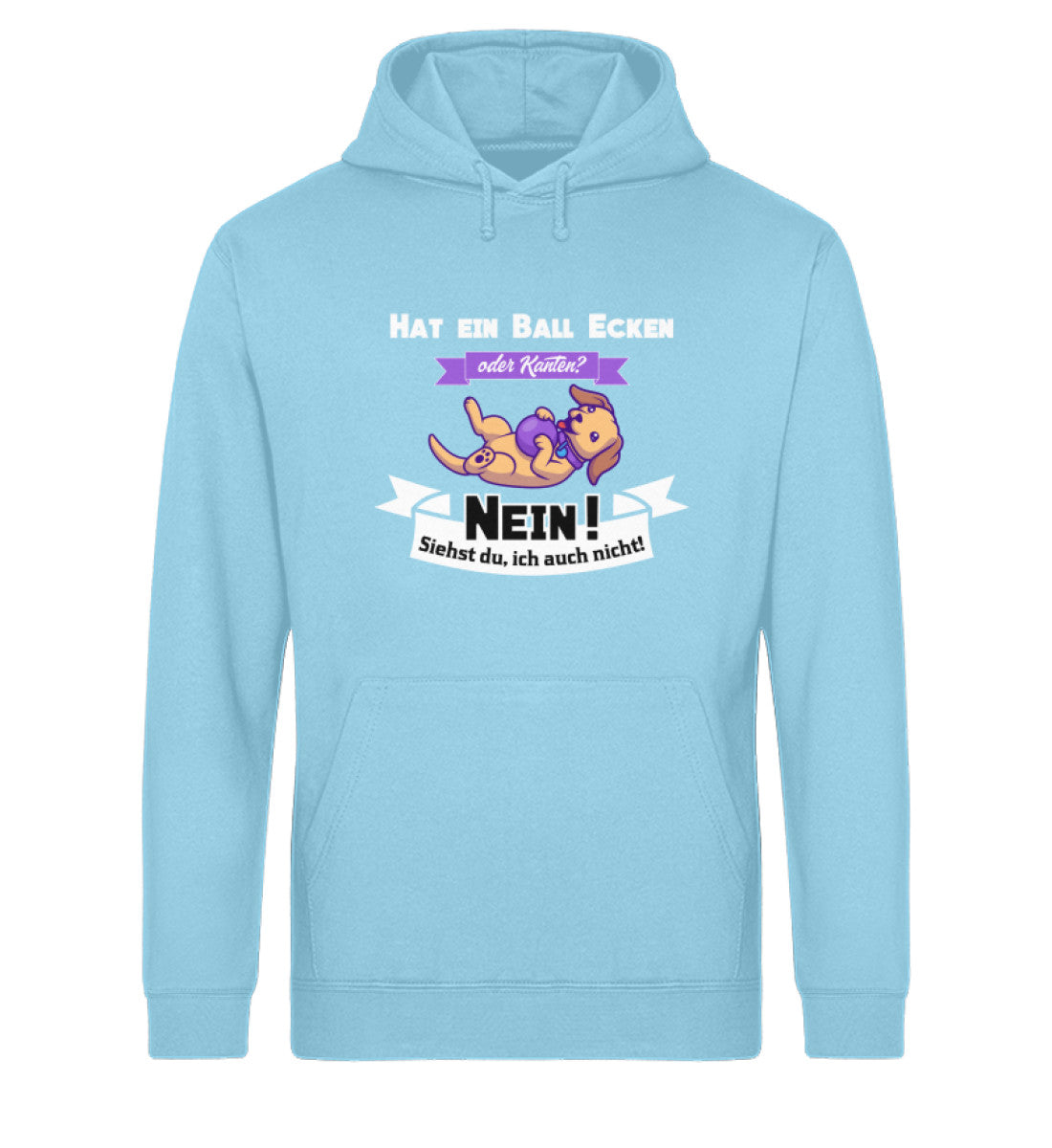 Hat ein Ball Ecken oder Kanten Damen Hoodie in Himmelblau