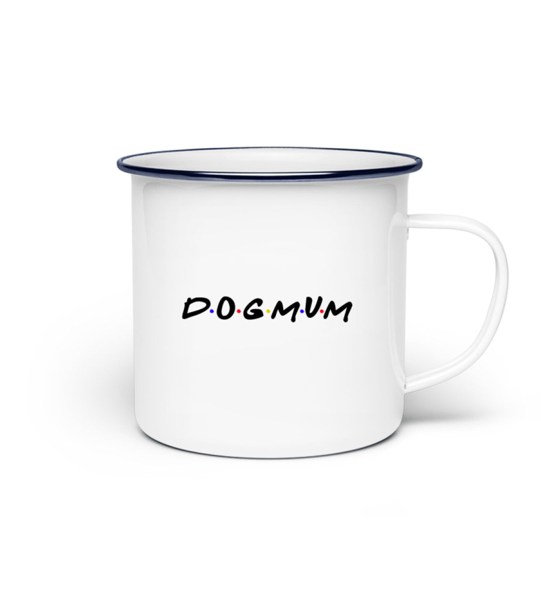 Dogmum Tasse Emaille in weiß